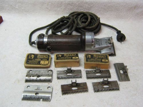Vintage heavy duty electric shears - stewart clipmaster no. 21 w/ xtra plates for sale