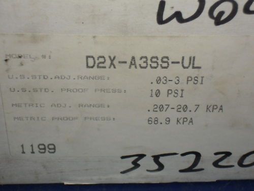 BARKSDALE D2X-A3SS-UL PRESSURE SWITCH *NEW*