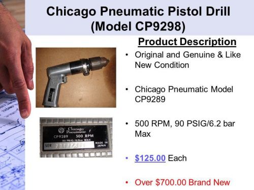 Chicago Pneumatic Pistol Drill Model CP9298
