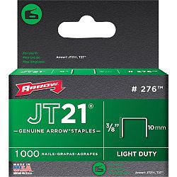 Arrow Fastener JT21/T27 Staples 10mm 3/8in (1000)