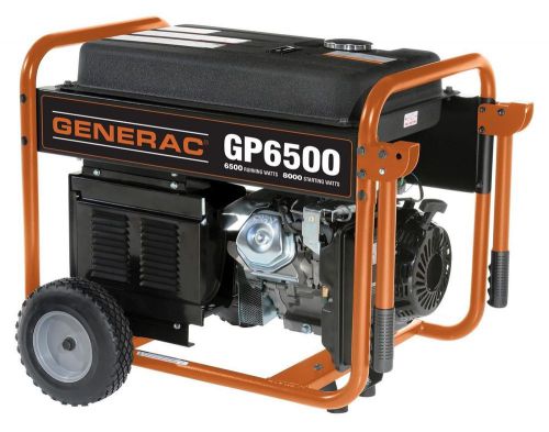 Generac 6500/8000w gp6500 series portable electric generator with wheel kit for sale