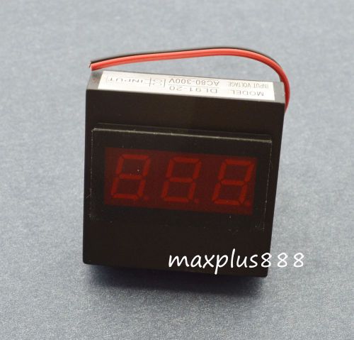 2pcs meter ac80-300v generator digital voltage red led meter gauge dl91-20 for sale
