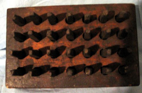 Vintage 28 piece STEEL LETTER PUNCH SET alphabet Metal Marking Die Stamp Tool