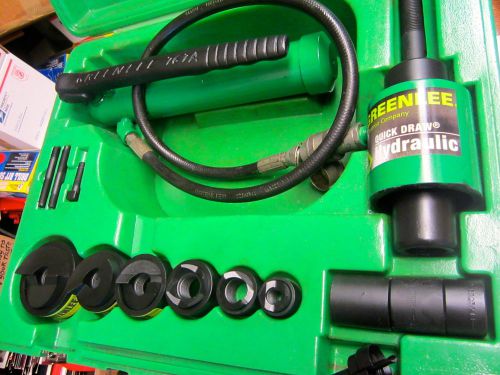 Greenlee 767a ram &amp; hand pump hydraulic driver kit, preowned, l@@k , fast ship for sale