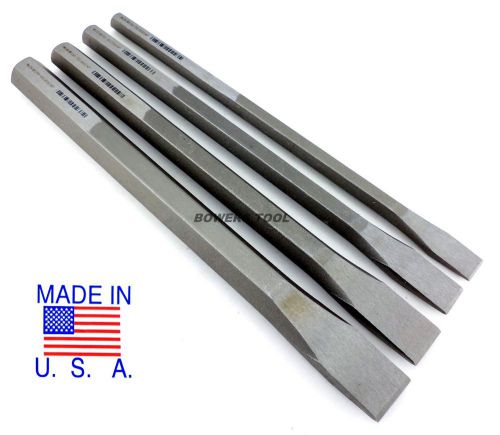 Wilde Tool 4pc Extra Long Cold Chisel Set MADE IN USA Professional Quality