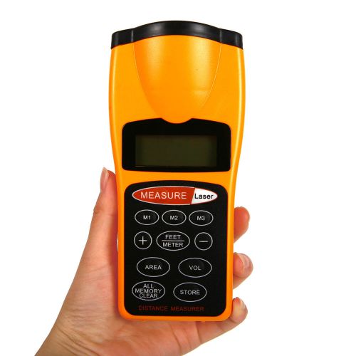 Lcd digital tape measure distance meter ultrasonic laser pointer measurer tools for sale