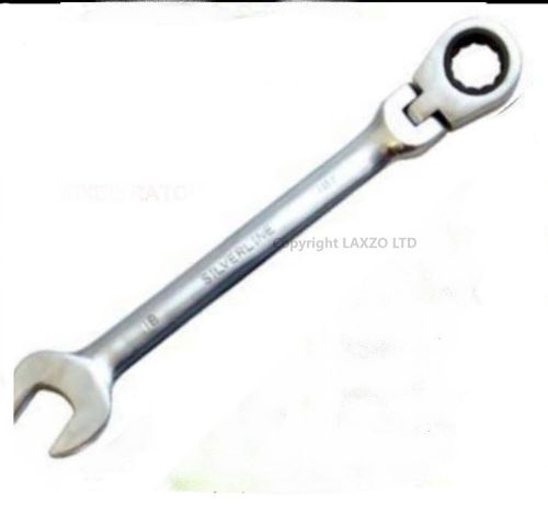 SILVERLINE 8-32mm FLEXIBLE HEAD RATCHET METRIC SPANNER OPEN END &amp; RING GURANTEED