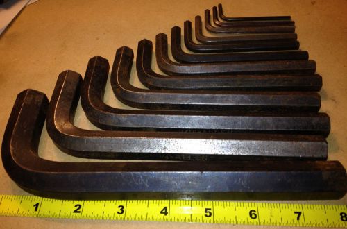 LOT OF 12 Different ALLEN BRAND 3/4&#034;-1/8&#034;  ALLEN WRENCHES, MADE IN USA