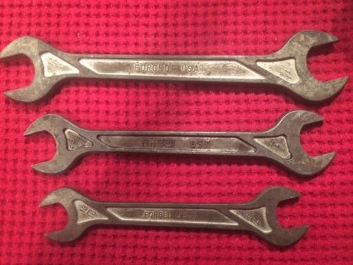 3 SAE Forged U.S.A. Wrenches (In Order)