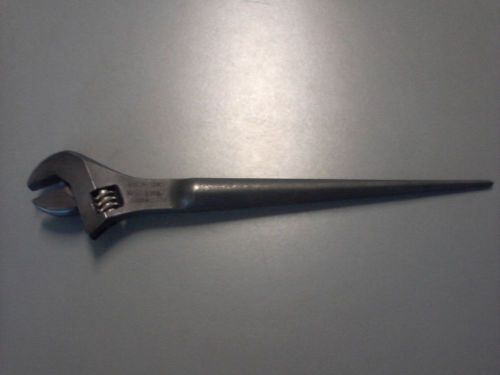 VINTAGE ABCN-12A JH WILLIAMS ADJUSTABLE CONSTRUCTION WRENCH 15&#034;OAL