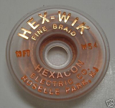 New Hexacon HEX-WIK W54-10 Desoldering Braid