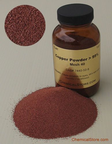 Copper powder cu41, coarse, 1 lb, free shipping for sale
