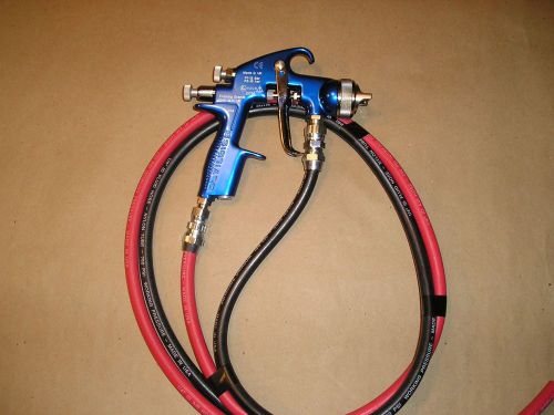 Bedford binks 25&#039;. low pressure hvlp 1/4&#034; fluid 1/4&#034;air  hose assy w/ swivels/ for sale
