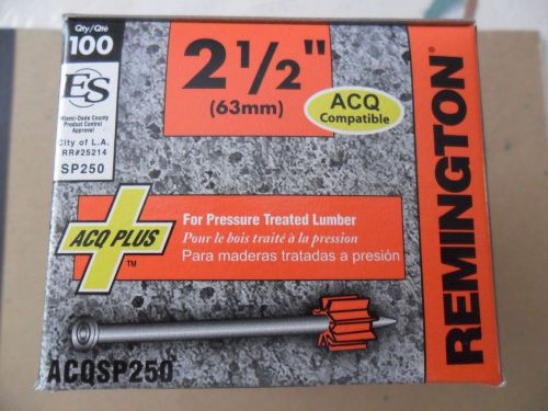 2-Boxes ACQSPWS250 -200 PC REMINGTON 2 1/2 POWER NAIL GUN FASTENERS