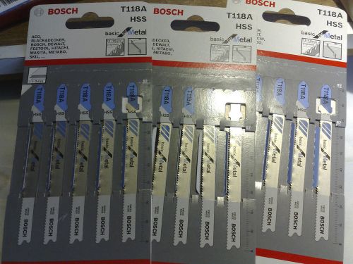 JOB 3X5 (15 BLADES) Bosch Jigsaw Blades For Metal T118A Pack Of 5 2608631013