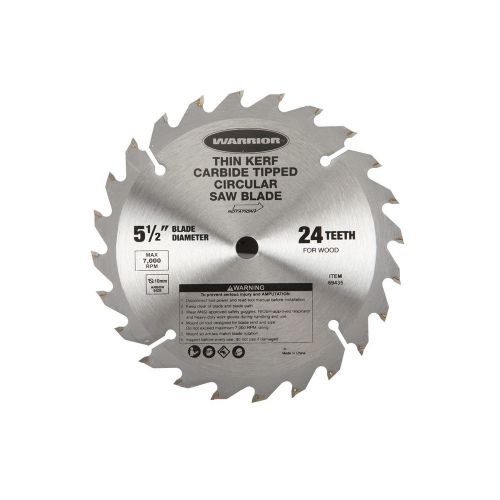 5-1/2&#034;, 24 Tooth Carbide Tipped Circular Saw Blade 7000 RPM Maximum
