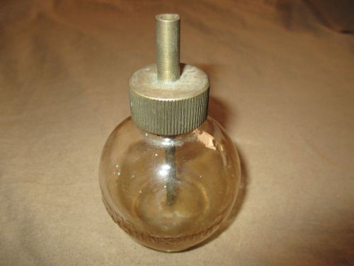 VINTAGE LUNKENHEIMER  GLASS OILER FOR HIT AND MISS OR STEAM ENGINE?