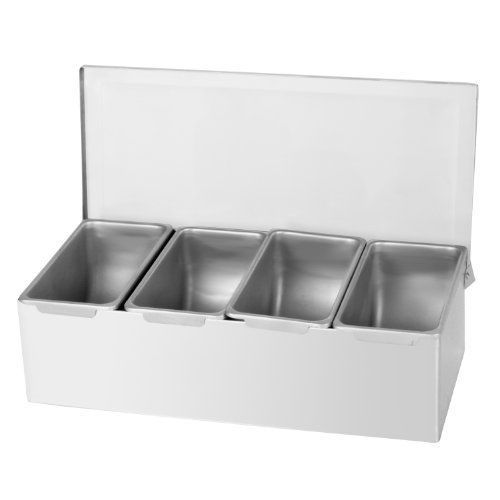 NEW Excellante 4 Section Stainless Steel Condiment Compartment