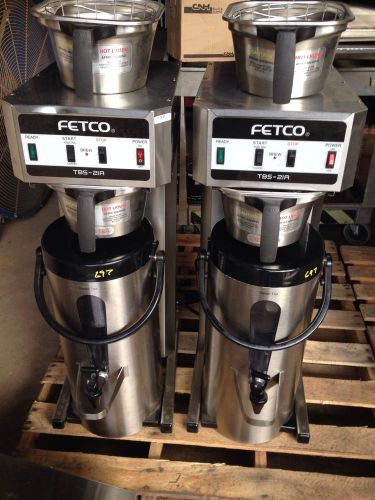 Lot of 2 Fetco TBS 21A Extractor 3 Gallon Tea Brewer Maker Machine