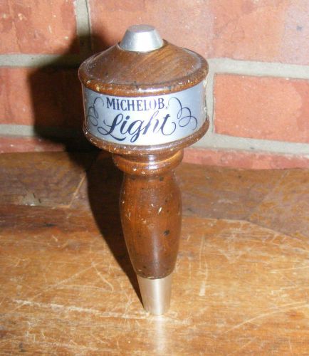 Vintage Wood Metal Michelob Light Beer Tap Handle