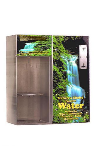 Self-serve stainless steel water vending