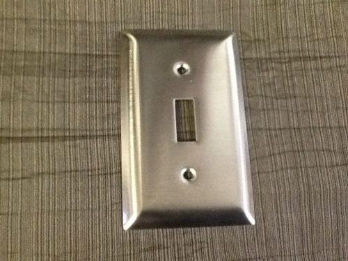 Stainless steel/brushed chrome single outlet cover commercial