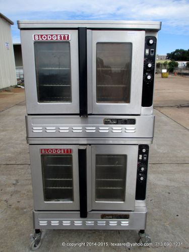 BLODGETT GAS DUAL FLOW DOUBLE STACK CONVECTION OVEN ON CASTERS