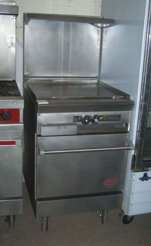 Dcs flat top thermostatically controlled w/standard oven &amp; over shelf on casters for sale