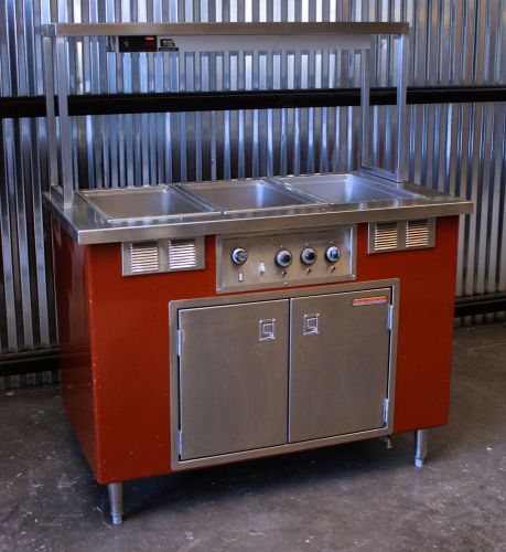 STEAM TABLE HOT FOOD SERVING COUNTER DELFIELD STEAM TABLE 3 BAY STEAM TABLE