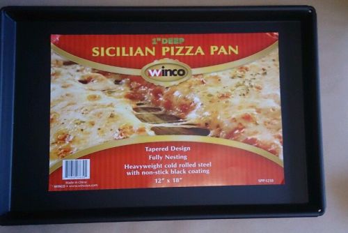 Sicilian Pizza Pan. 12&#034; x 18&#034; x 1&#034; Non-Stick Cold Rolled Steel  BB1218