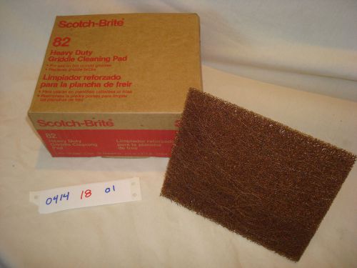 3M Scotch Brite 82 Heavy Duty GRIDDLE CLEANING PADS 4.5&#034; X 5.5&#034; box of 10