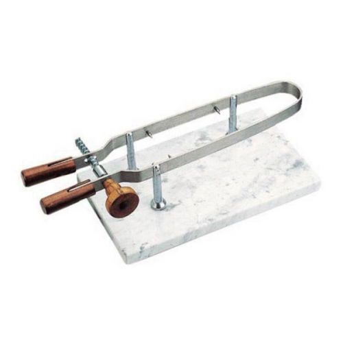 Stainless Steel &amp; Marble Ham Holder - securely holds so ham can be thinly sliced