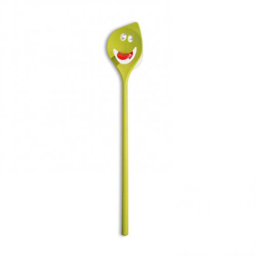 Koziol Oliver Cooking Spoon with Wall Hook Solid Mustard Green