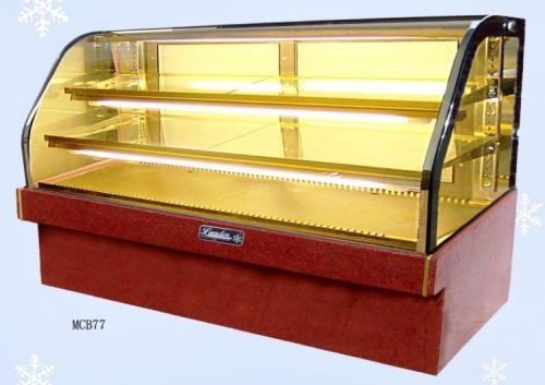 Brand new! leader mcb77 - 77&#034; curved glass refrigerated bakery display case m for sale