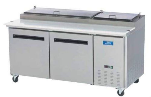 Arctic air 71&#034;w stainless commercial refrigerated pizza prep table new+free ship for sale
