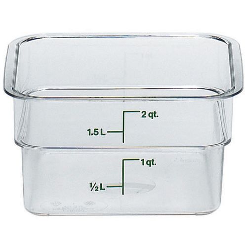 CAMBRO 2 QT. CAMSQUARE FOOD STORAGE CONTAINERS, 6PK CLEAR 2SFSCW-135