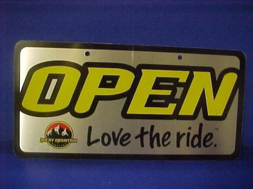 OPEN/CLOSED REVERSIBLE METAL SIGN DBL SIDED GONE RIDING