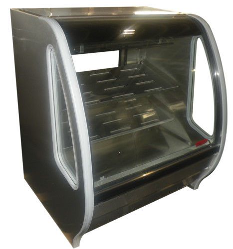 Curved glass deli bakery display case refrigerated for sale