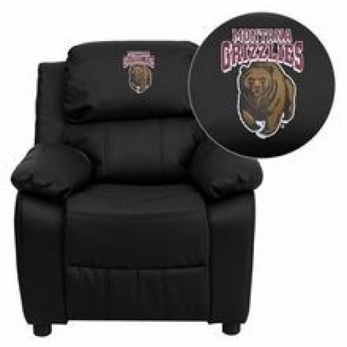 Flash Furniture BT-7985-KID-BK-LEA-40018-EMB-GG Montana Grizzlies Embroidered Bl