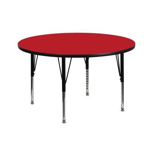 Flash Furniture XU-A42-RND-RED-H-P-GG 42&#039;&#039; Round Activity Table with 1.25&#039;&#039; Thic