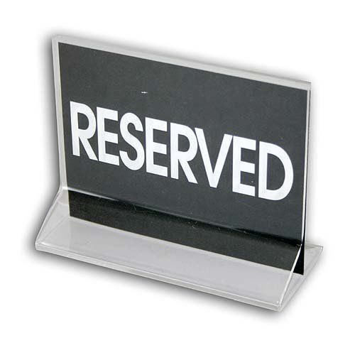 CAL-MIL TABLETOP CARD HOLDER, &#034;RESERVED&#034; (500)