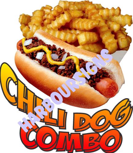 Chili Dog Hot Dogs Combo Decal 14&#034; Concession Food Vendor