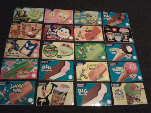 Ice cream sign decals-Stickers Batman,Scooby-Doo,Shrek,Tweety,Lucas, lot of 20