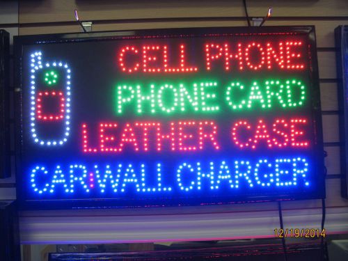 New LED CELL PHONE SIGN Large Size 16* 29