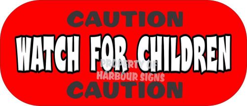 Caution Watch For Children Safety Sign Decals 14&#034;x 6&#034; Concession Ice Cream Truck