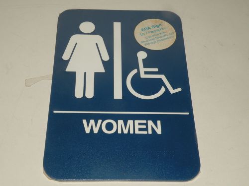 ADA WOMEN Accissable Raised Pictograms  Braille 9&#034; x 6&#034;  Self-Adhering