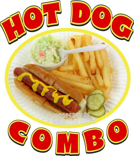 Hot Dog Combo Decal 14&#034; HotDogs Concession Food Truck Cart Vinyl Sticker