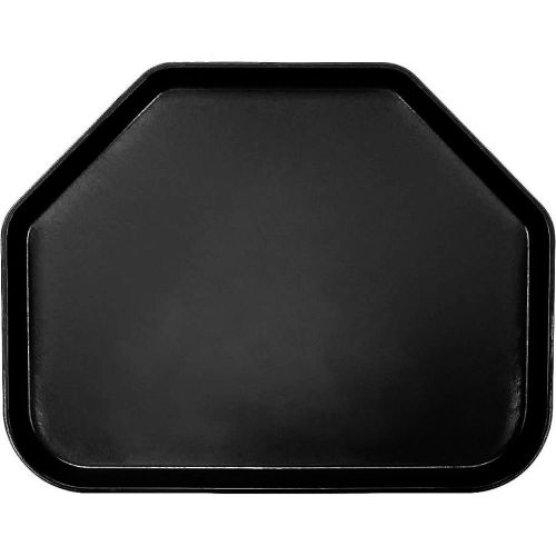 Cambro 14&#034;x18&#034; trapezoid food trays, fiberglass, 12pk black 1418tr-110 for sale