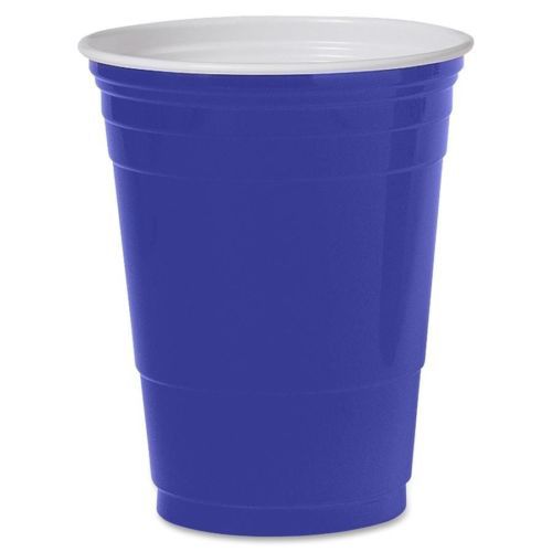 Solo plastic party cup - 16 oz - 50/pack - polystyrene - blue (p16brlpk_35) for sale