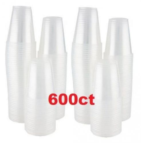 NEW 3 oz. Disposable Clear Plastic Cups, 600 Count (6/100)